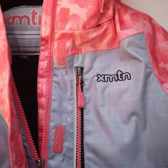 XMTN Girls Size 12 Salmon/Grey/Black Ski Jacket - Picture 10 of 16